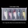 Ultra-Small Hard Bait Lead Fish Single Hook Set Five Boxes Metal Horse Mouth Three Hooks Blood Groove Sequins for Bass Trout
