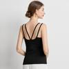 Summer Style Backless Camisole with Beautiful Back and Latex Chest Pad - Women's Breathable No Bra Tank Top