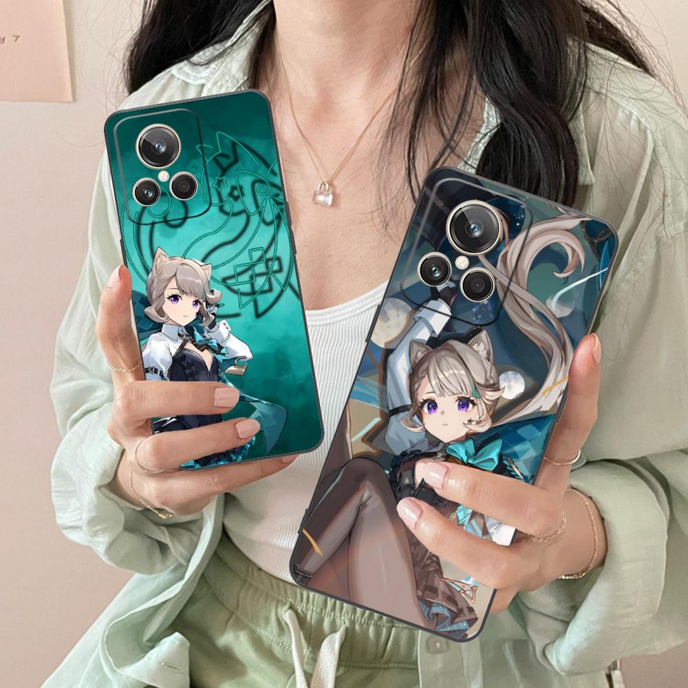Game GI Lynette Matte TPU Mobile Phone Case for Realme GT 8 Neo Pro C75 73 71 C67 65 C55 53 C35 31 C20 15 Colorful Cover