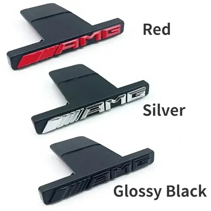 3D ABS Logo AMG Emblem Car Front Grille Badge Mercedes Benz GLC A B C E Class W204 W205 W212 W213 GT AMG Sticker Accessories