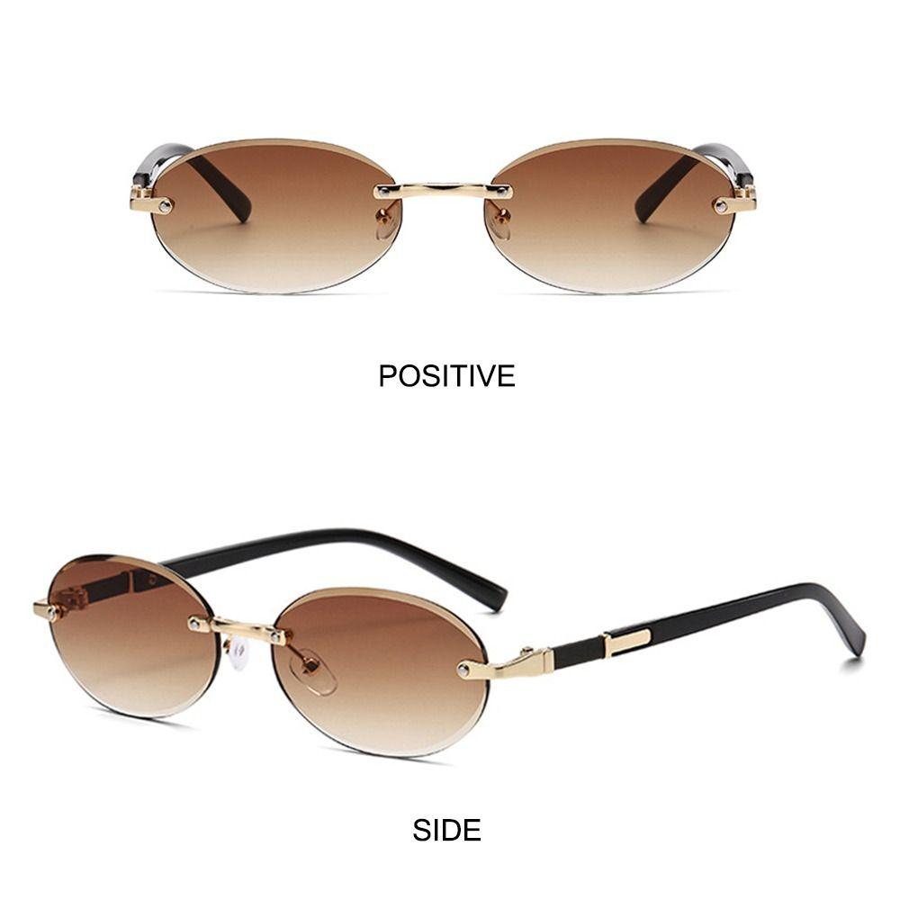 Street Style Oval Frame Sunglasses Cut-Edge Y2K Eyewear Trendy Punk Shades  for Women