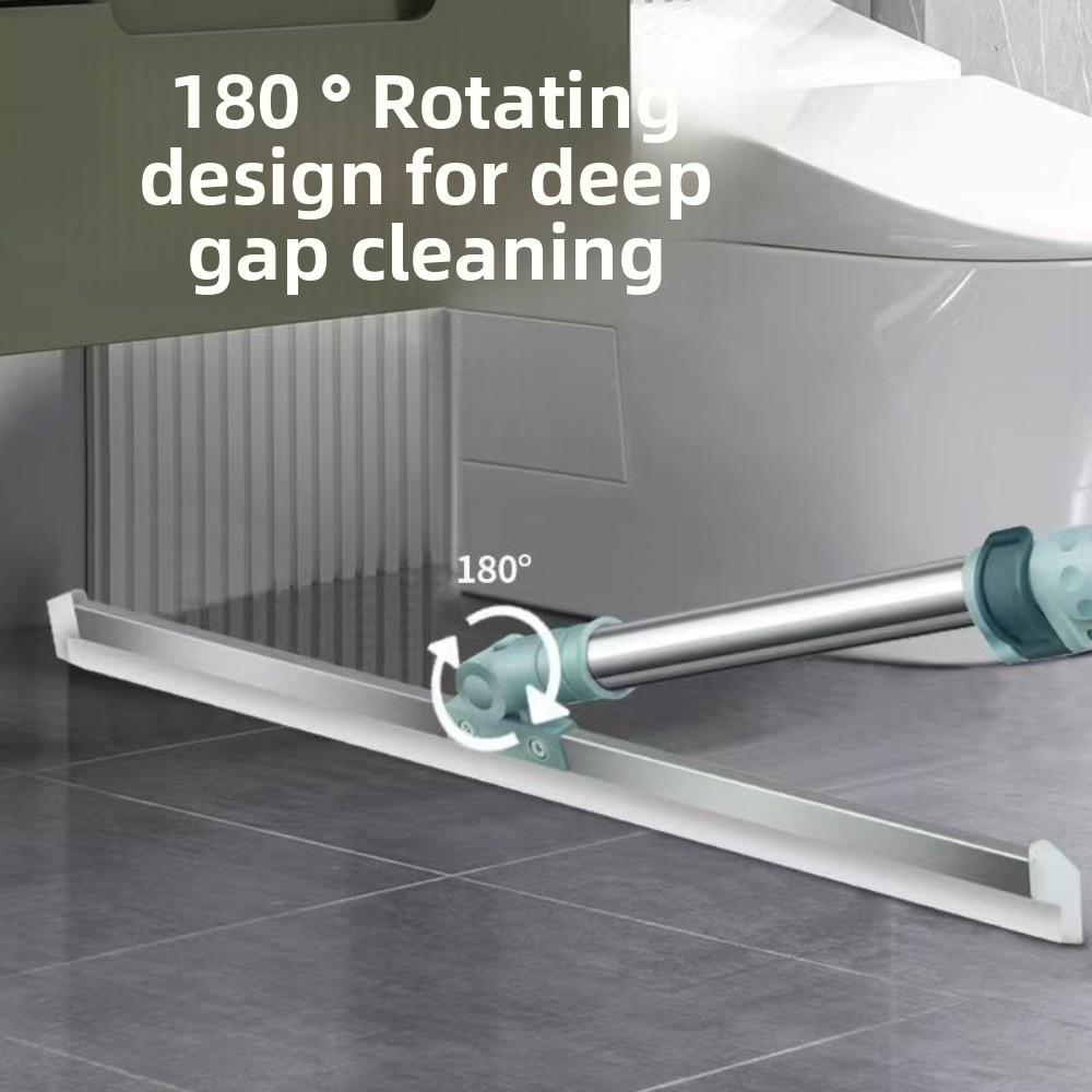 Silikon Bodenabzieher Einziehbarer Bodenwischer Besen für Saubere Wasserflecken Haare Essentiell