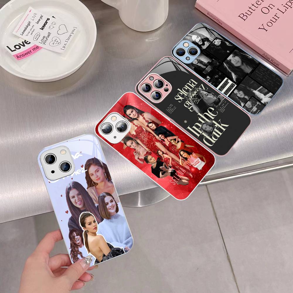 Singer Selena Gomez Tempered Glass For Iphone 14 13 12 11 Pro Mini XS MAX 14Plus X XS XR Fundas