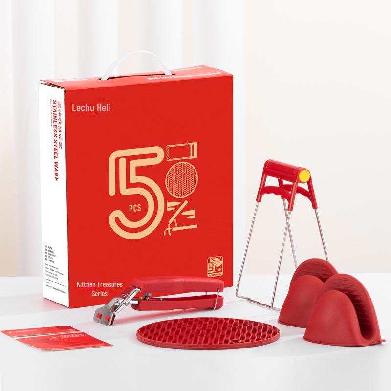 

Нековзкий підйомник чаші з нержавіючої сталі з термостійкою ручкою - практичний кухонний подарунок