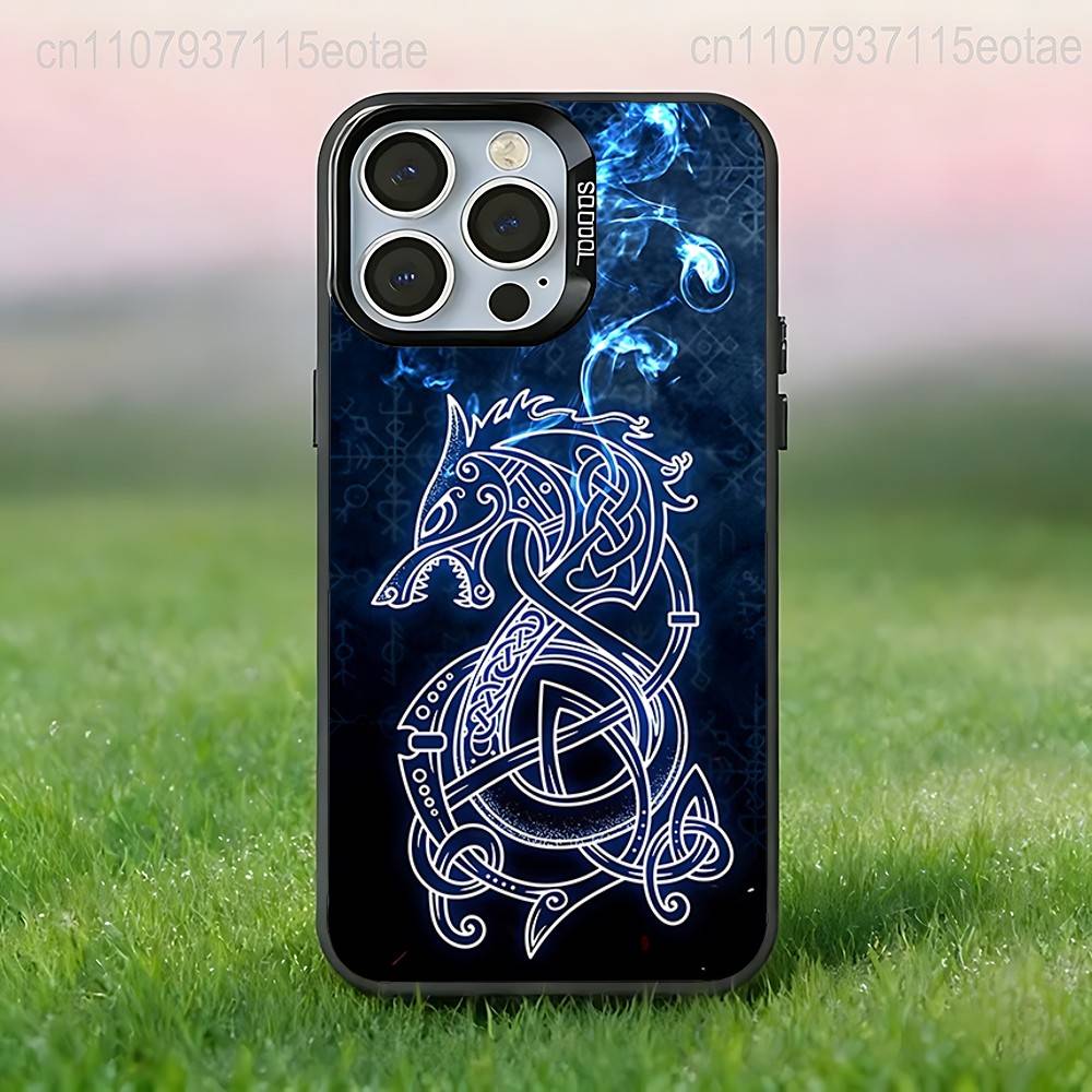 

Чехол для телефона Один И Фенрир Для iPhone 17,16,15,14,13,12,11,Pro,Max,Plus,E,Air,Mini Черный IMD Чехол iPhone17promax