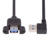 Fast Speed 5Gbps USB 3.0 Extension Cable Right Angle/Straight Head Adapter Male to Female Secure Mounting Ears Design