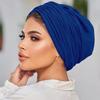 Solid Color Threaded Headscarf Wrapped Design With High Elasticity Suitable For Various Head Circumferences
