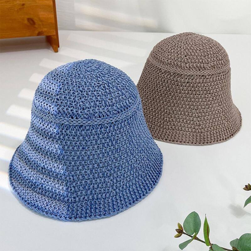 Мубайт Женская Розовая Вязаная Панама Летняя ivory