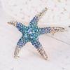 Broche Étoile de Mer Diamant Alliage Écologique: Accessoire de mode polyvalent pour femmes