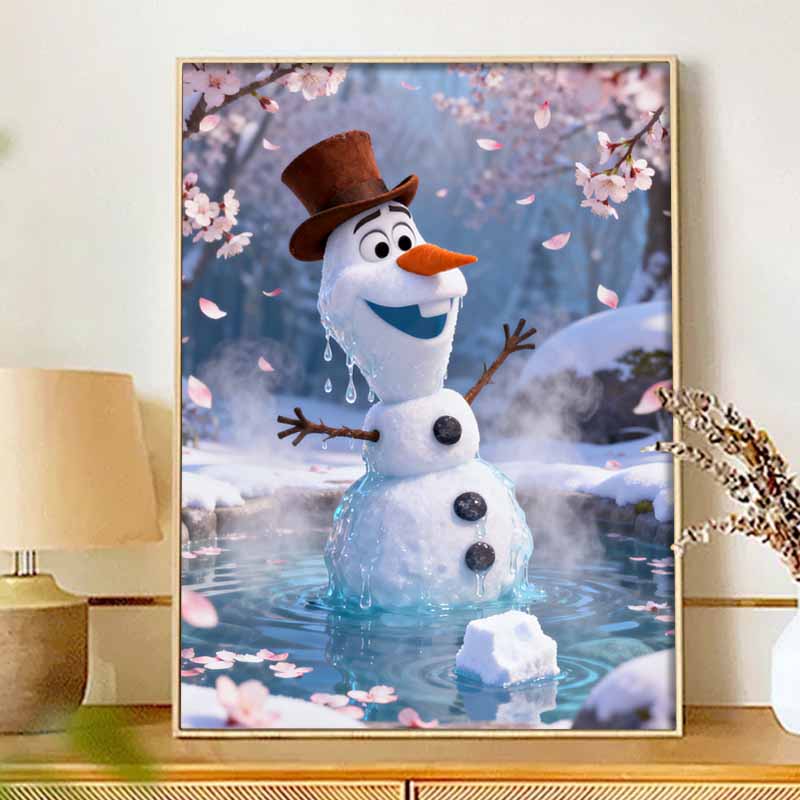 Disney 5D Diamond Painting Set DIY Handmade Diamond Painting Art Production Olaf Spring Diamond Decorative Painting Kit