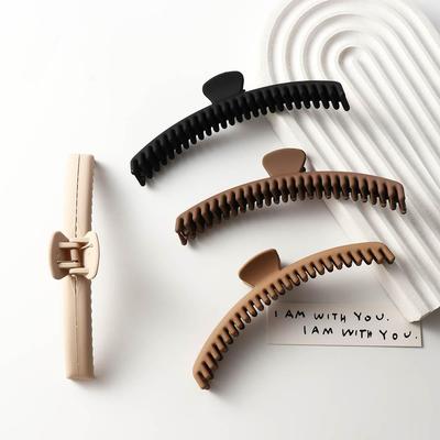 Mode Große Matte Krallenklemme Acryl Koreanischer Stil Dünne Haarklammer Haarklammer Pferdeschwanz Einfarbig Geometrisch Haarspange Gesicht Waschen