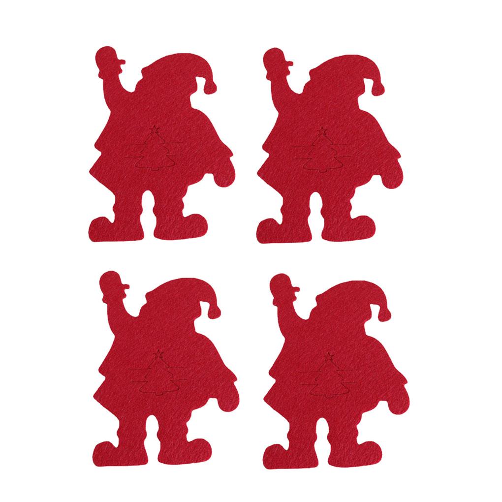 

4 шт. рождественские держатели для столовых приборов, чехлы для столовых приборов с рисунком из мультфильмов, тканевые карманы для ложек, декор для праздничного стола, ресторана, отеля красный