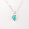 Natural Blue Turquoise Gemstone 925 Sterling Silver Pendant Engagement Jewelry PP-56-32