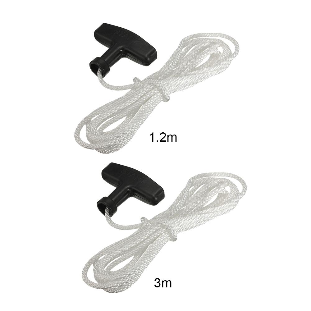 1.2m/3m Replacement Start Pull Cord Starter Pull Cord Rope with Pull Handle Universal Generator Pull Cord for Lawnmowers