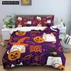3D Skull Halloween Bats Skull Bedding Set Cute Quilt Cover Bed Cover With Pillowcase Twin Single Queen King Size Boys Adult Home