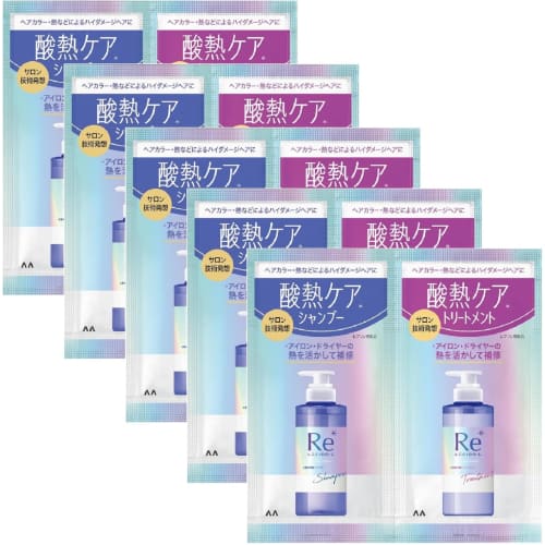 

[Пробный набор из 5] Mandom Lucido-L #Texture Reconditioning Shampoo Treatment Set [Восстановление повреждений] Acid Heat Care Travel Set для путешествий 5 пробных саше (5