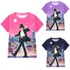 33039 Kinder Jungen Mädchen Michael Singer Tänzer Druck Lässiges Kurzarm-T-Shirt Top