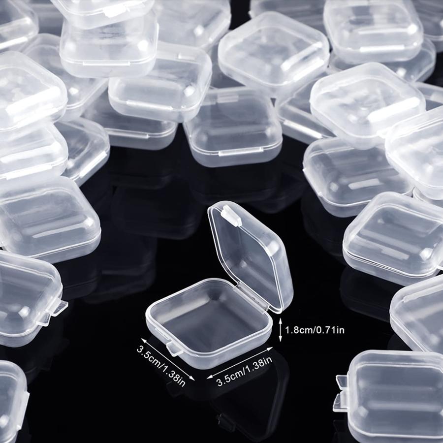 15/30pcs Mini Storage Box Jewelry Hardware Beads Earring Necklace Earplugs Transparent Display Box Store Home Storage Tool XJM