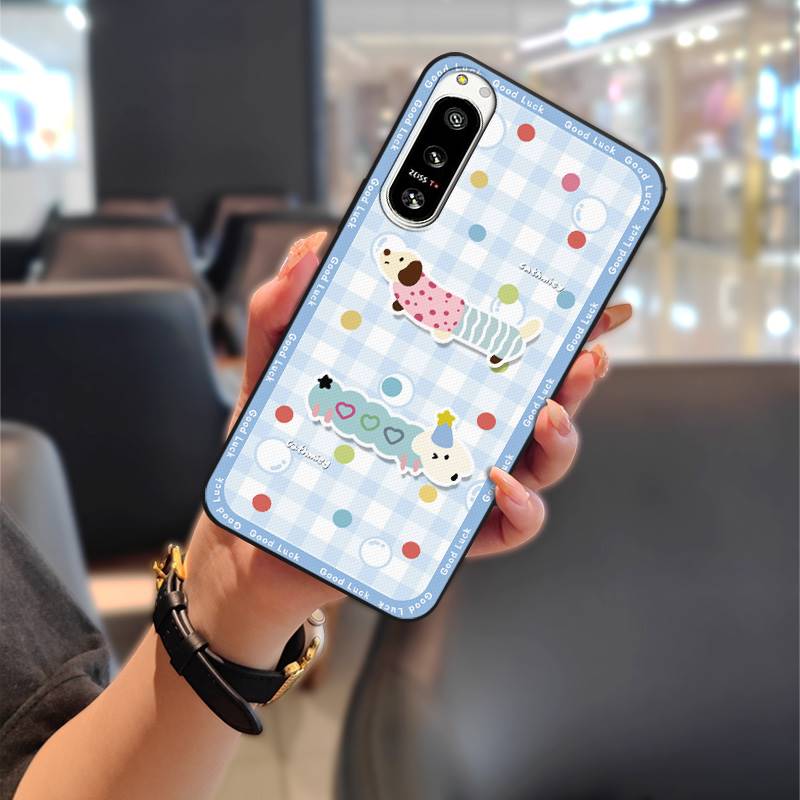 Silicone Cute Phone Case For Sony Xperia5 IV Full Wrap Protective Anti-knock Graffiti Back Cover Anti-dust Shockproof