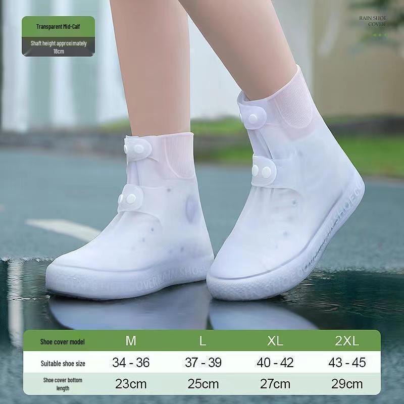 Couvre-chaussures antidérapants imperméables en silicone: Inodore, Durable, Facile à mettre/enlever