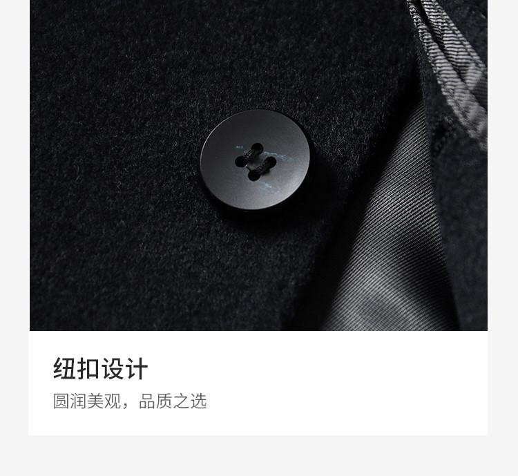 [Mulberry Silk+Wool] Mid to long autumn and winter coat for men, business, leisure, middle-aged, woolen woolen windbreaker jacket