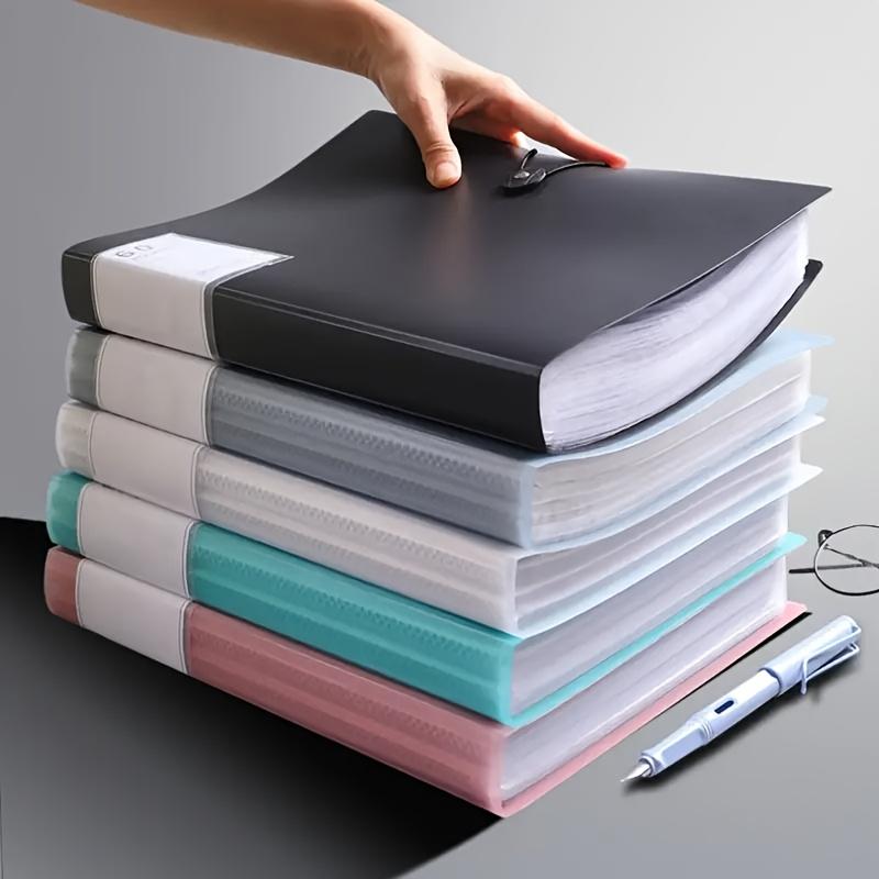 30-Pocket A4 File Folder, Suitable for A4 Size Documents and Papers, PP Material, High Transparency and Waterproof