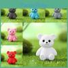Stylish Wool Bear Keychain Delightful Pvc Ornament Cute Cartoon Car Decor