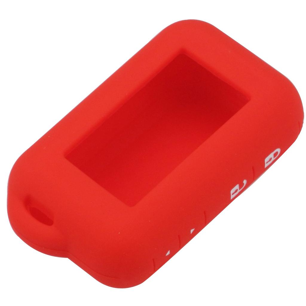 Jingyuqin Funda de silicona suave para Star line E60 E90 E61 Control remoto de coche bidireccional Alarma bidireccional Llavero LCD Auto fob Protector de cubierta de soporte de goma