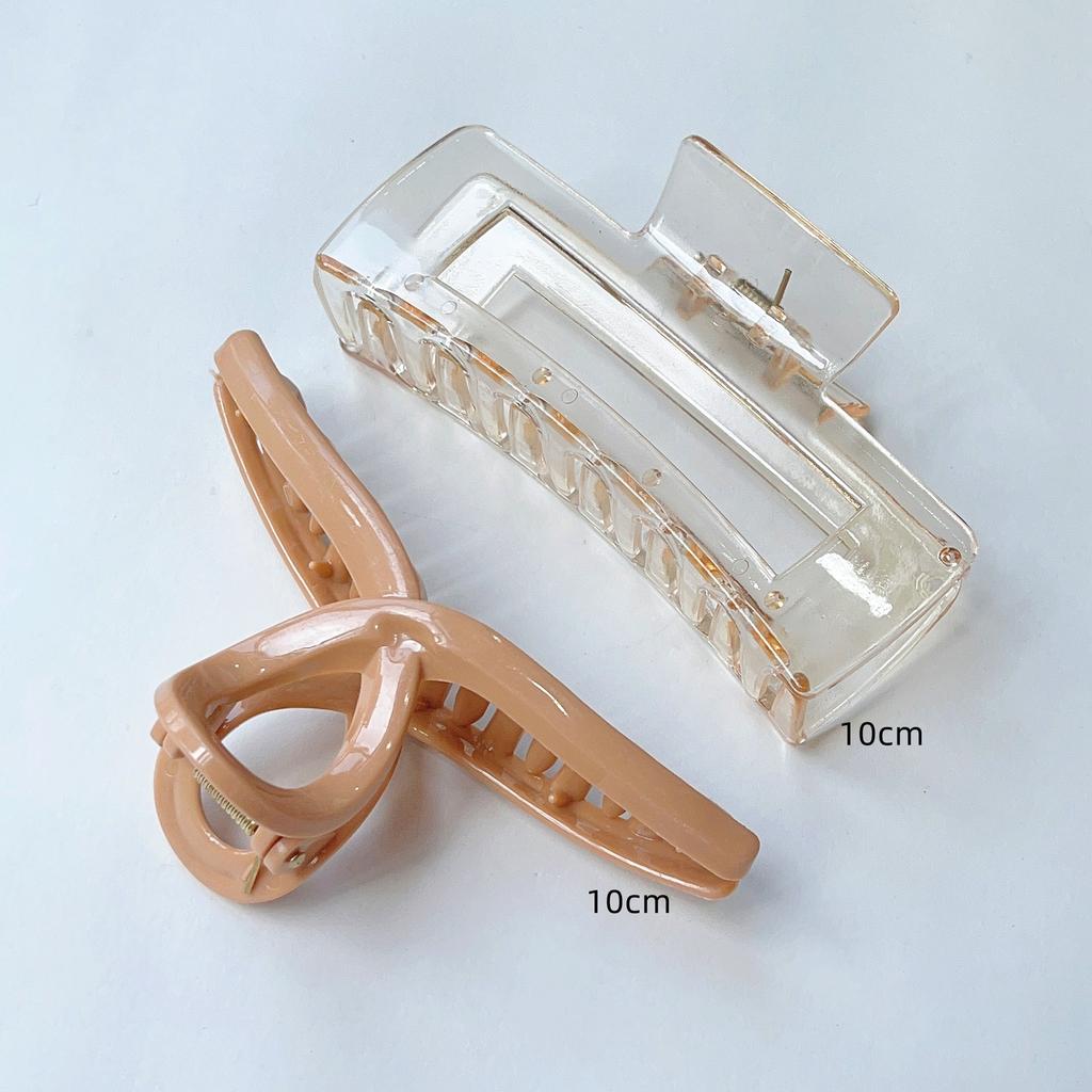 2 Pack 4.3 Inch Large Hair Clips Neutral Color Hair Claw for Women Thin Thick Curly Hair Matte Claw Clips Strong Hold Jaw Clip