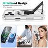 iPhone 17 Pro Max Case with Folding Stand, Crystal Wristband, Magnetic, Transparent, and Drop-Proof.