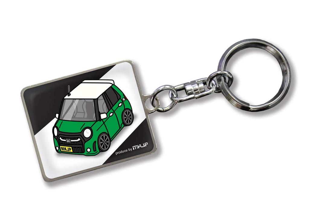 [MKJP] Custom Key Chain Honda N-ONE Moduro X JG1 2 Base: Black, green