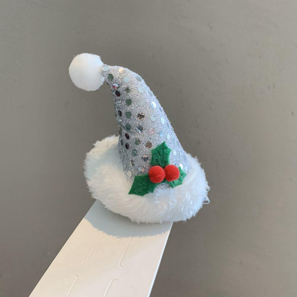 Zinc Zinc Alloy Bow Korean Style Headwear Christmas Hat Hairpin Christmas Hair Clip Kids Hair Accessories