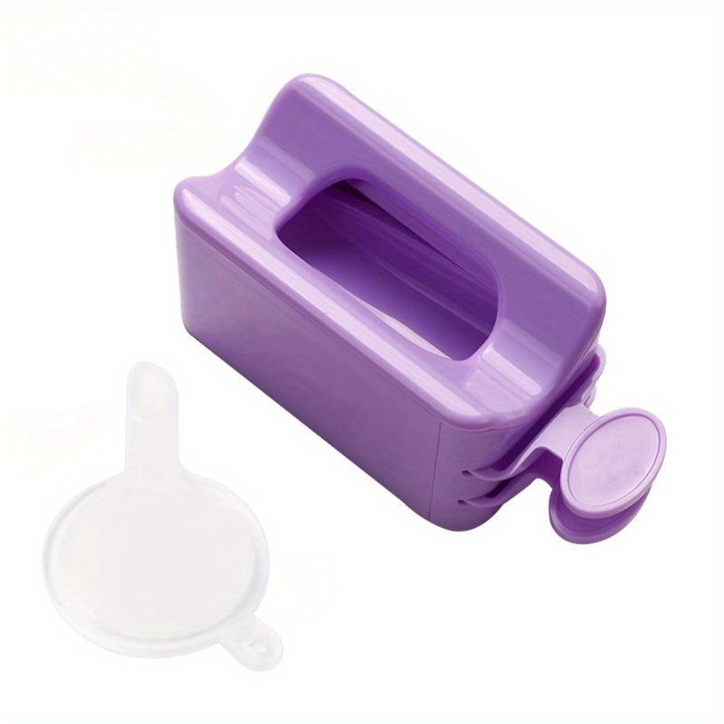 

Коробка для переробки пудри для блиску для нігтів. Система занурення. Пилозбірник. Блискучий контейнер зі стразами. Тримач. Футляр для зберігання манікюру. фіолетовий