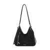 1Pc 2026 New Fashionable Versatile Retro Foreign Style Underarm Bag Solid Color Texture Shoulder Messenger Bag