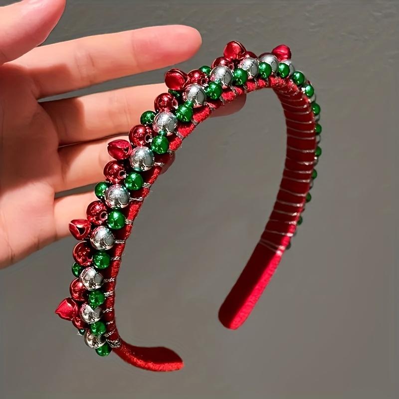 1Pc Christmas Red And Green Headband, Christmas Costume Hair Accessory красный