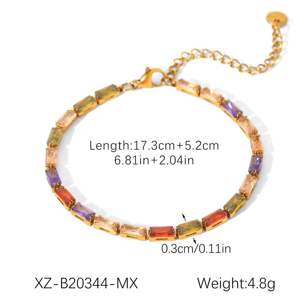 Bransoletka ze stali nierdzewnej pozłacana 18k – Klasyczny minimalistyczny styl europejski i amerykański, nieblaknąca biżuteria damska.