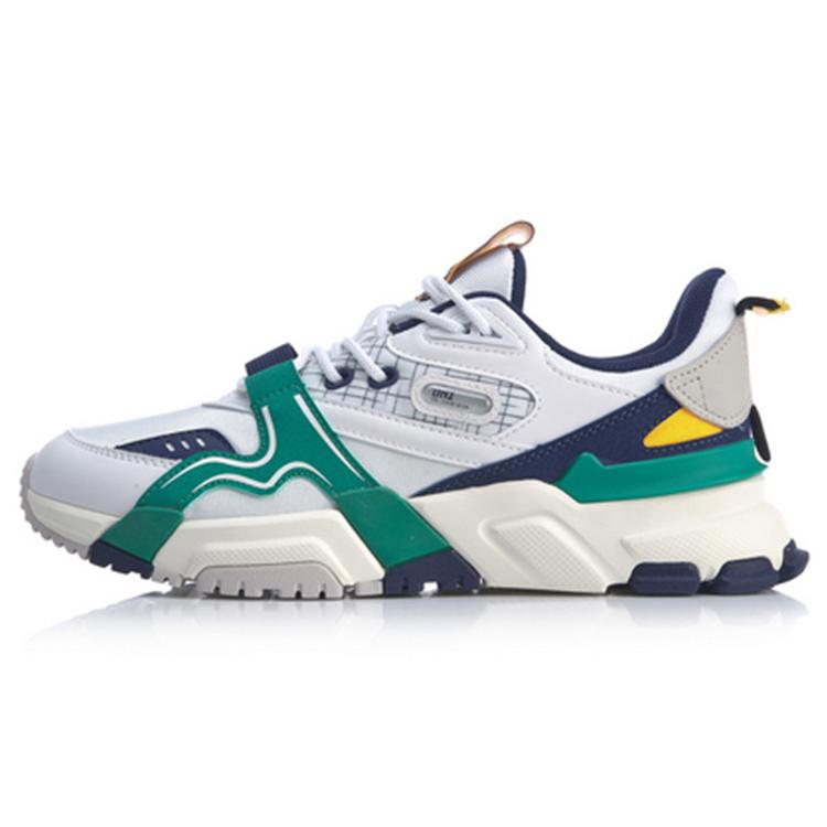 

New LiNing Journey Abrasion Resistant Breathable Low Top Sports Casual Shoes Men s White Green Blue AGCQ005-1 41