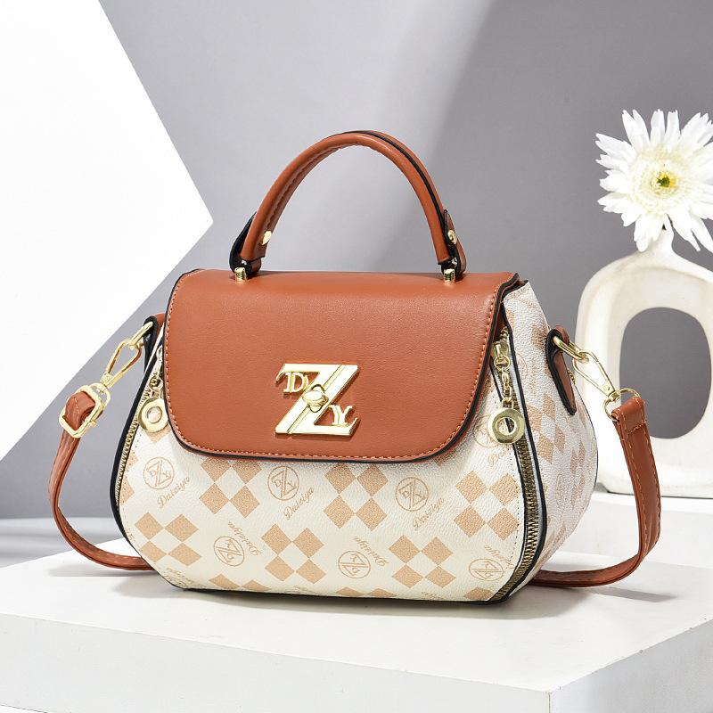 New Printed Large-capacity Hand-held Small Bag  Versatile Korean-style Simple Small Square Bag  Trendy Single-shoulder Bag  Crossbody Bag