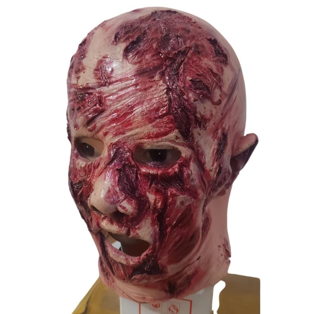 

Satanic Latex Mask For Halloween Cosplay With Horns For Costume Parties StyleJ