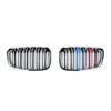 2012-2014 För BMW 1-serie F20 Grill Dubbla Ribbor Blank Svart/Matt Svart/Svart+Krom ABS Främre Njuregrill