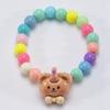 Trendy Cartoon Beaded Bracelet Lovely Princess Style Handmade Wristband Gift for Girls