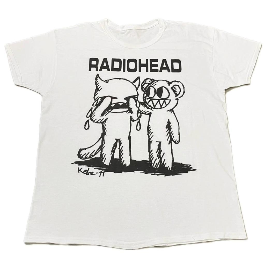Vintage 2001 Radiohead Amnesiac Modified Bear Band Graphic Tee Cotton Mens Womens Tshirt Summer Streetwear
