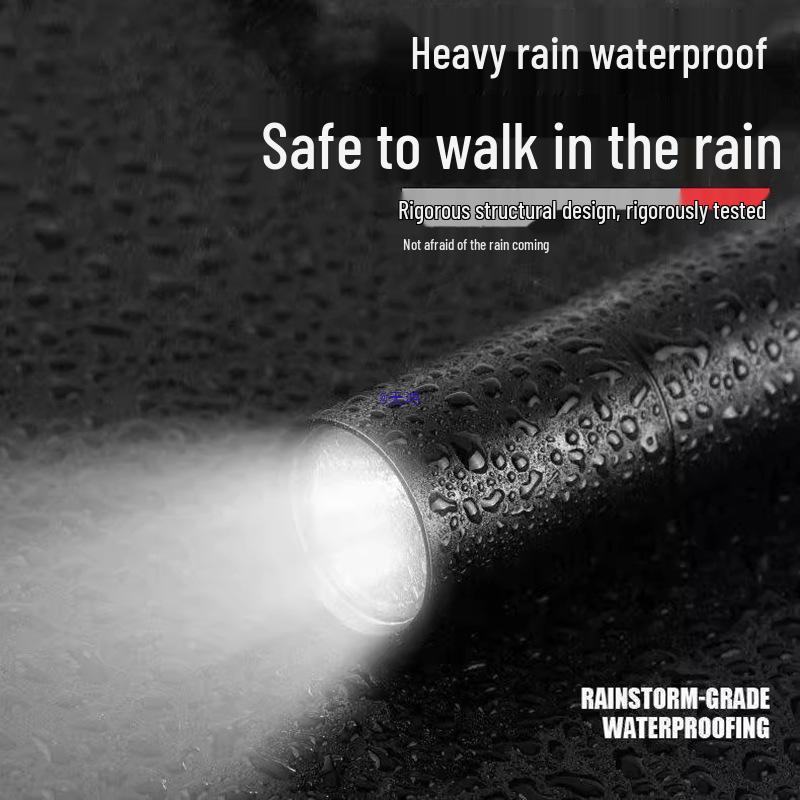 Portable Mini Waterproof Flashlight with Long Battery Life and Range for Outdoor and Home Emergencies