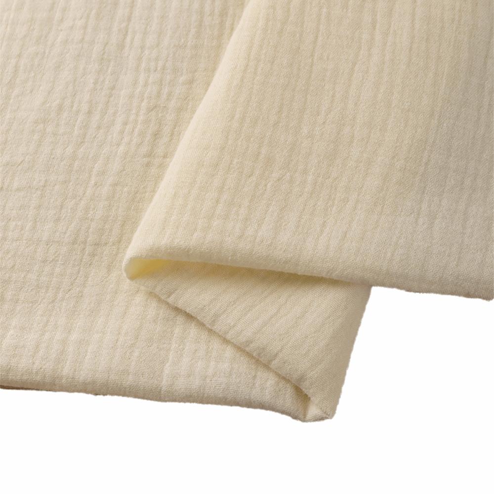 Full Cotton Double Gauze Cotton Fabric Double-Layer Lightweight Cotton Fabric Breathable Material Textured Double Fabric бежевый