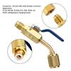 3PCS R410A Refrigerant Straight Ball Valves AC Charging 5/1" Male To 5/16" Female SAE Valve