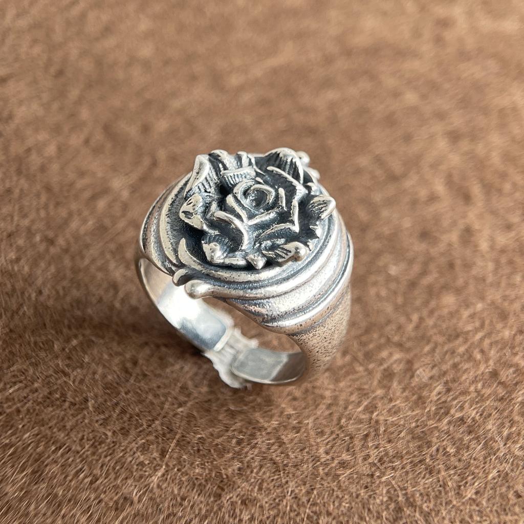 Xiaomi 925 Sterling Silver Rings For Women Geometric Fine Jewelry Finger Adjustable Retro Leaf Stone Ring For Party Birthday Gift