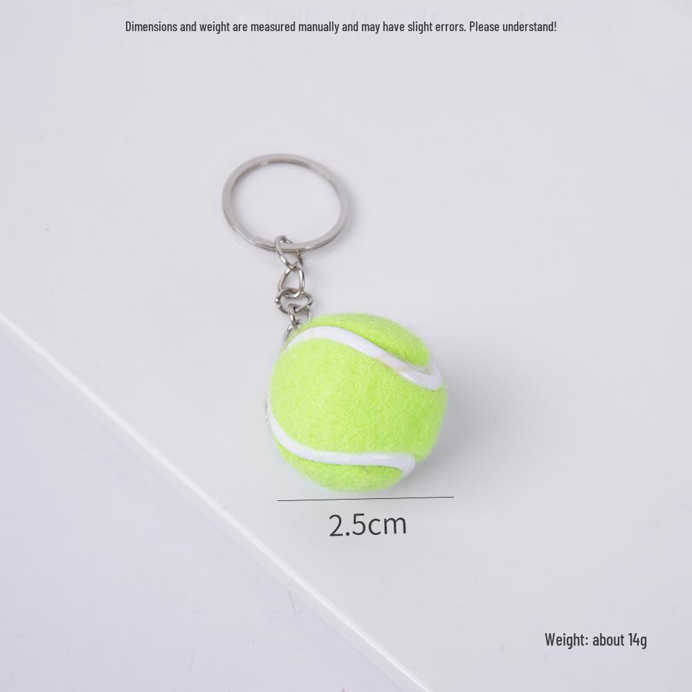 2cm Mini Tennis Ball Toy Keyring Backpack Pendant & Earrings Souvenir