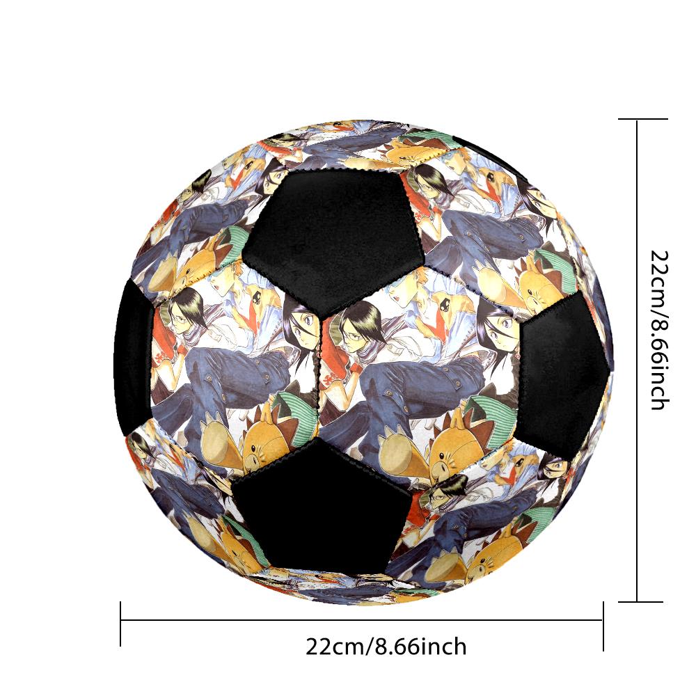 Pallone da Calcio Colorato Cucito a Macchina PVC Misura 5 Pronto per Allenamento di Squadra e Competizione Resistente Alto Rimbalzo Raffreddamento Regalo Sportivo