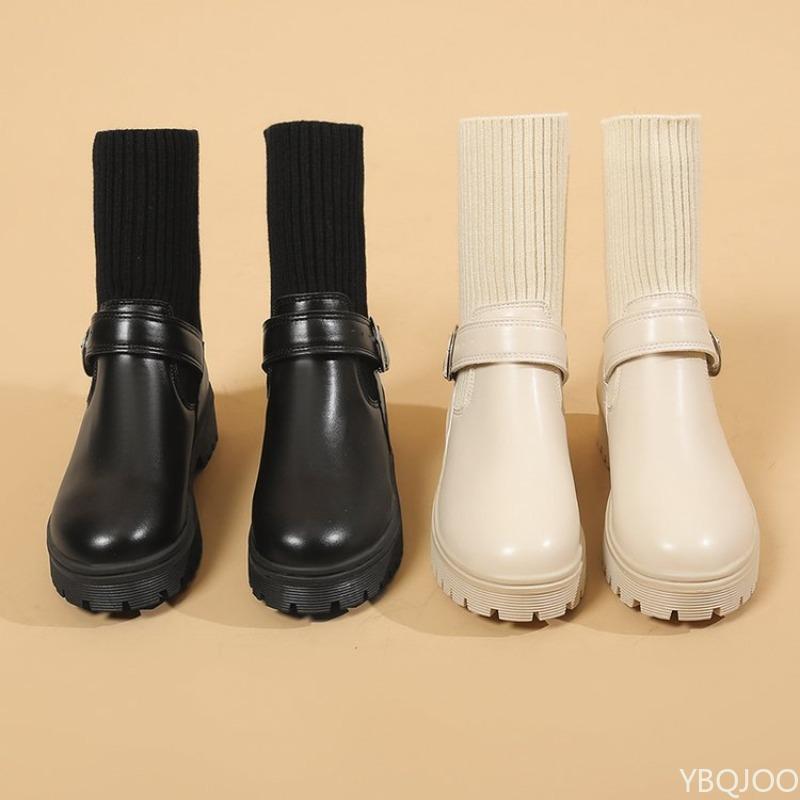 Fashion New high top boots for autumn  winter simple comfortable short boots fashionable anti slip wear-resistant women's boots
