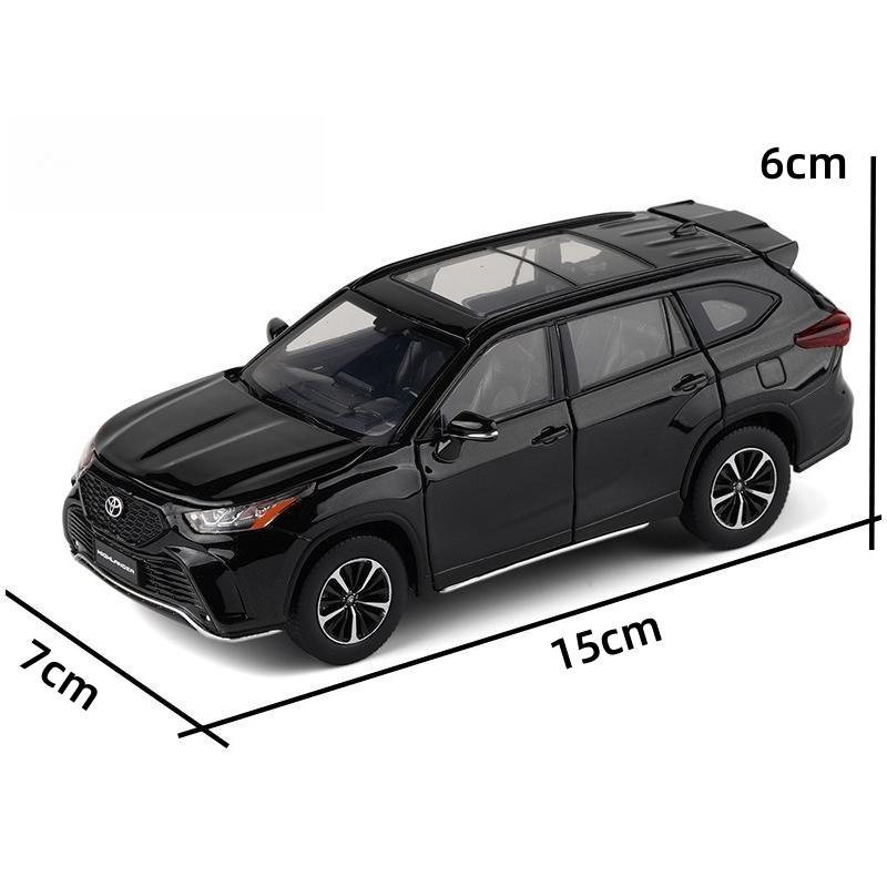 DTEZTU1 1/32 JKM Toyota Highlander XSE AWD HYBRID Diecast Toy Model SUV Sport Car Sound & Light Educational Collection Gift For Kids